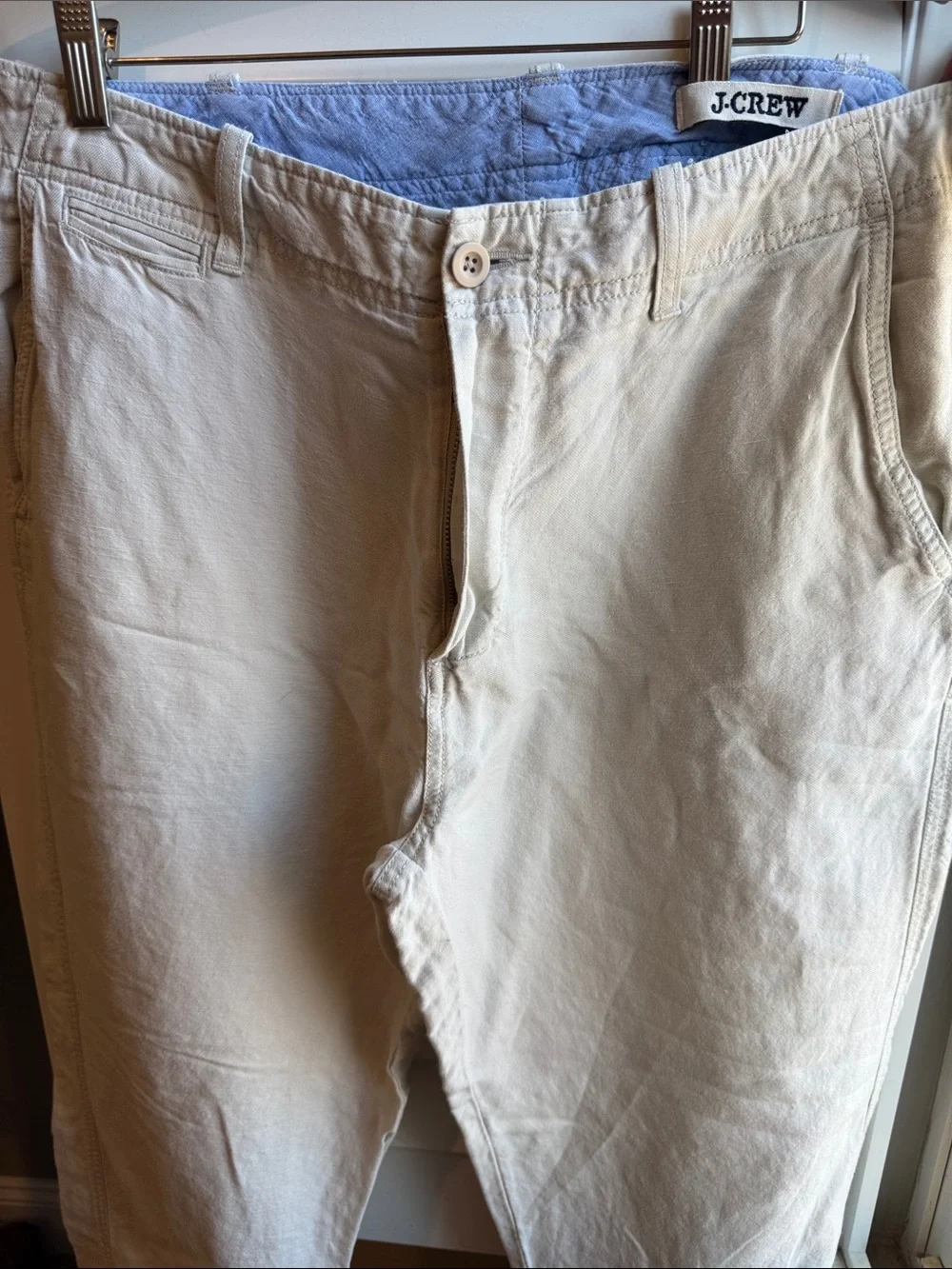 J. Crew Men’s Cream linen/cotton Pants